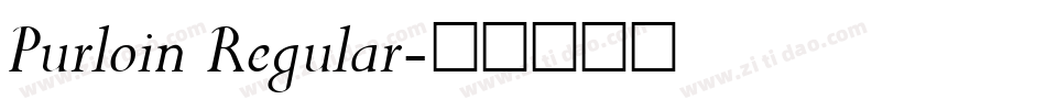 Purloin Regular字体转换